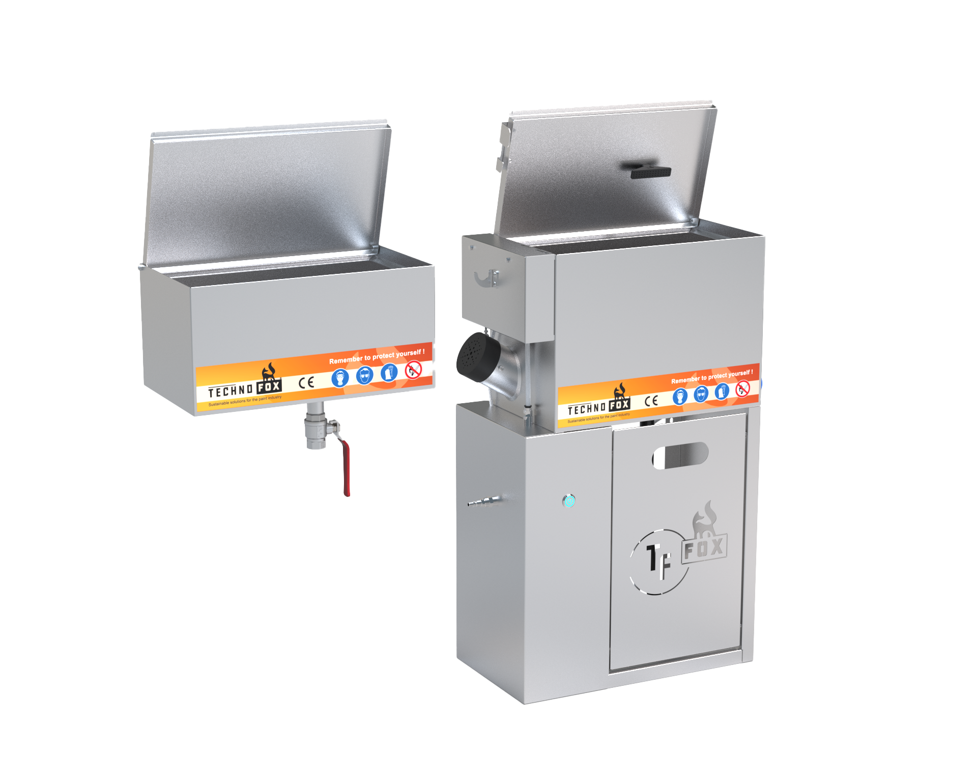 Technofox Compact IoT con Unidad de Limpieza Adicional para operación manual